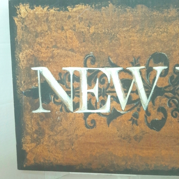 New York Wall Decor in Brown and Black Canvas on wooden frame - Picture 2 of 4